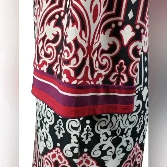 Laundry By Design Red Black Geometric Dress Size 8 - Picture 4 of 13